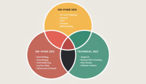 on page seo off page seo technical seo difference between om page and offpage seo technical seo audit