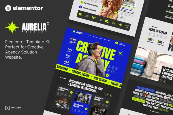 Aurelia - Creative Agency Elementor Template Kitย