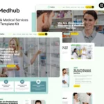 MedHub – Pharmacy & Medical Services Elementor Template Kit 