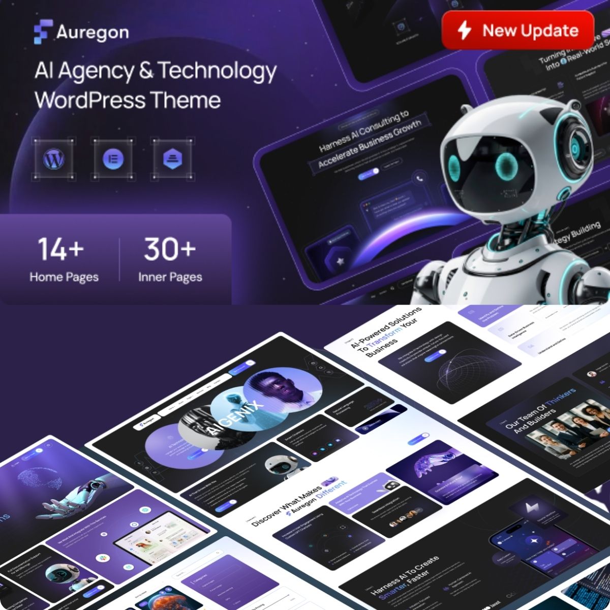 Auregon - AI Agency & Technology WordPress Theme
