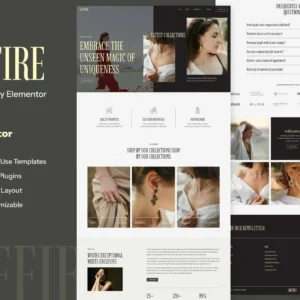 Saffire - Luxury Jewelry Elementor Template Kit