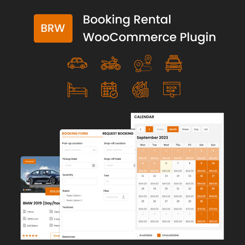 BRW - Booking Rental Plugin WooCommerce