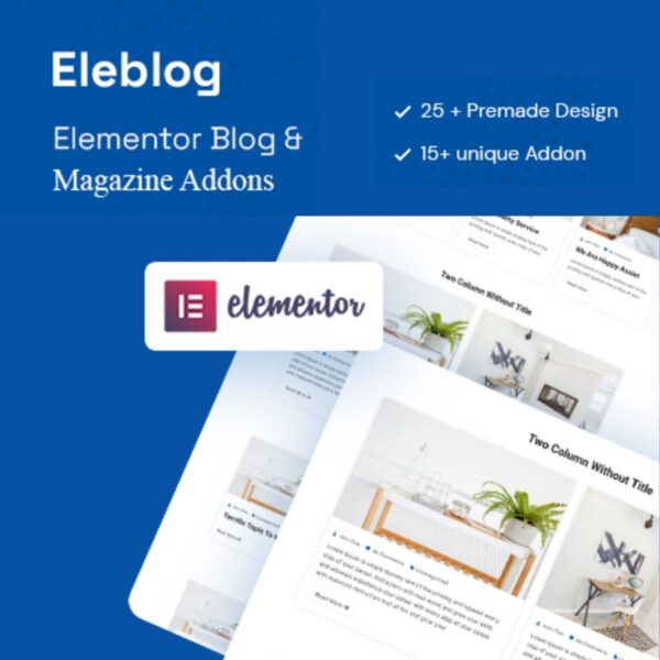 Eleblog - Elementor Magazine and Blog Addons