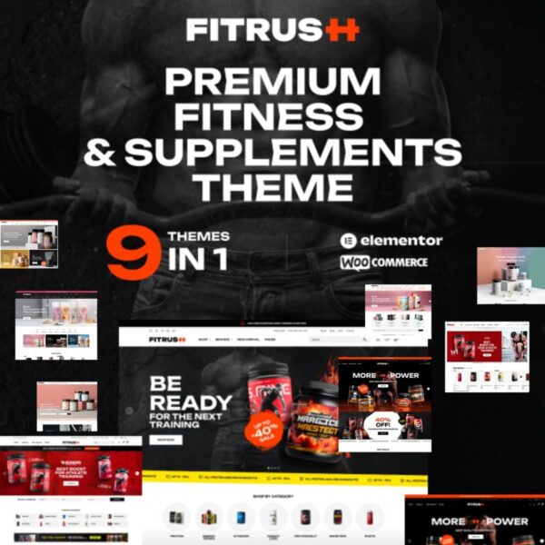 Fitrush - Fitness and Health Supplements WordPress Theme