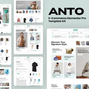 Anto - E-Commerce Elementor Pro Template Kit