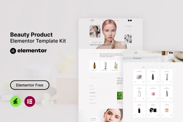 Auren - Beauty Product Elementor Template Kit