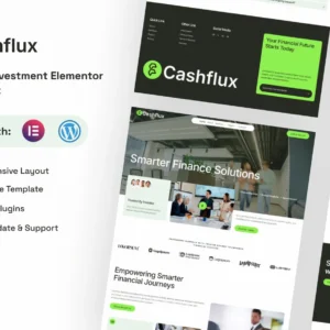 Cashflux - Finance & Investment Elementor Template Kit