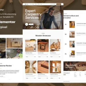 Crafter - Carpentry & Woodworking Elementor Template Kit