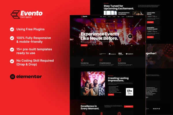 Evento - Event Agency Elementor Template Kit