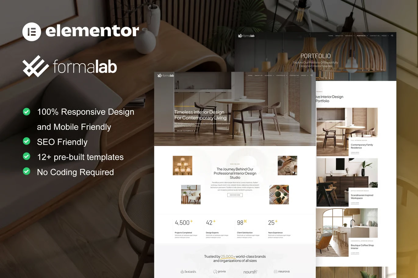 Formalab - Interior Design & Architecture Elementor Template Kit