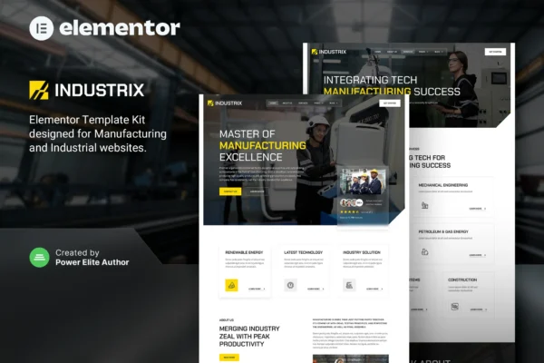 Industrix - Manufacturing & Industrial Elementor Template Kit