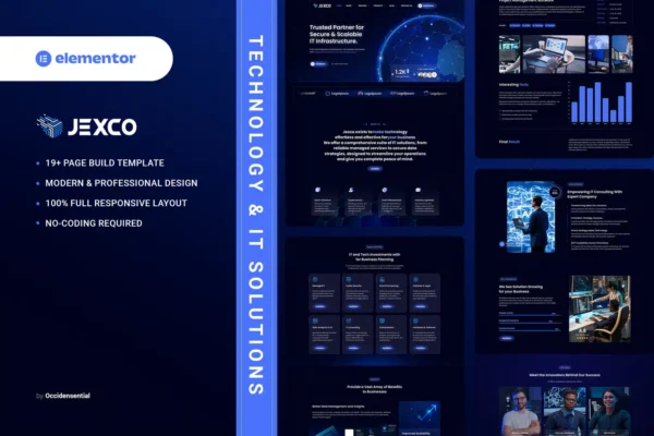 Jexco - Technology & IT Solutions Elementor Template Kit