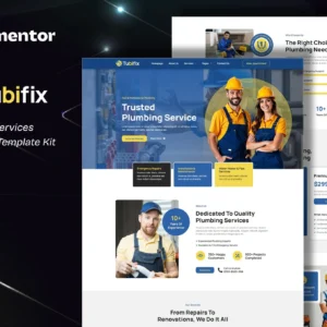 Tubifix - Plumbing Services Elementor Template Kit