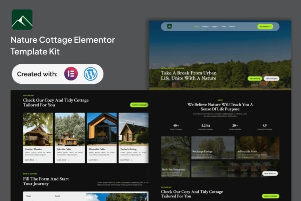 Veridian - Nature Cottage Elementor Template Kit